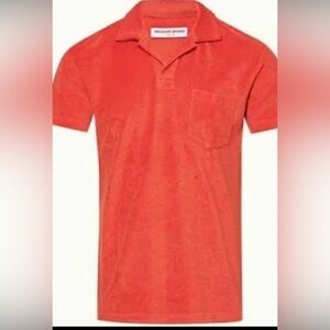 Orlebar Brown Men's Polo Shirt Size XL Color Orang